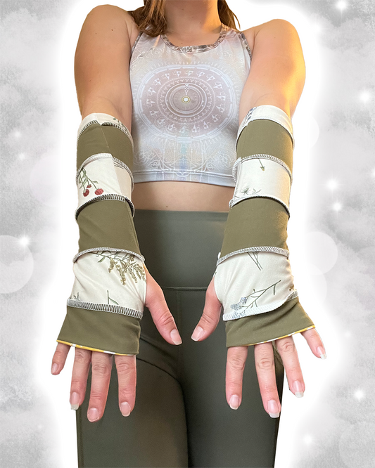 REVERSIBLE Forager/Honey Arm Warmers (Double Layered)