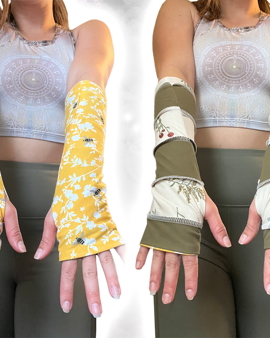 REVERSIBLE Forager/Honey Arm Warmers (Double Layered)